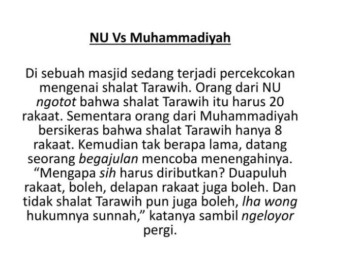 Perbedaan NU dan Muhammadiyah dalam Memahami Islam