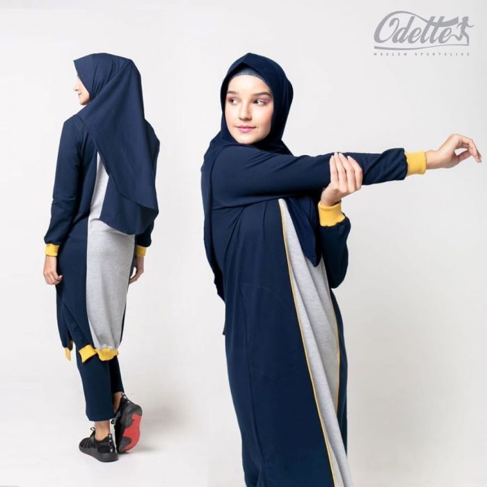 Islamic matching summer fashion color sportswear women muslim hood jersey fabric