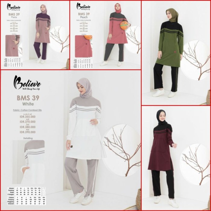 Baju olahraga muslimah di bandung