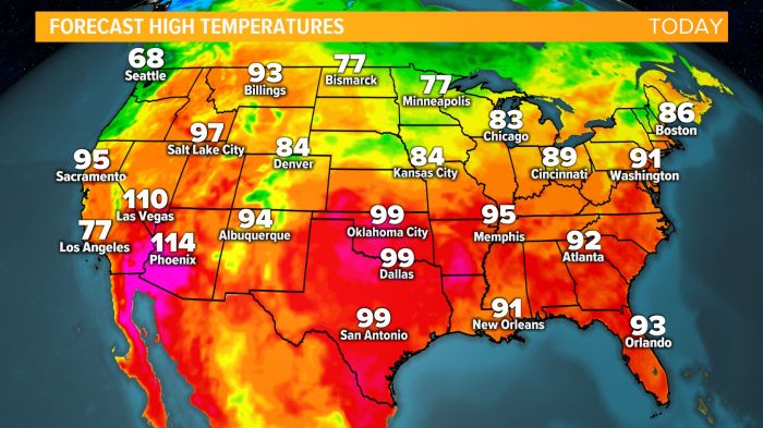 Weather national forecast highs day wbir maps tennessee planner